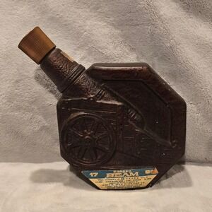 Vintage 1795 Bonded Beam‎ Bronze Cannon Shaped Jim Beam Liquor Bottle Decanter